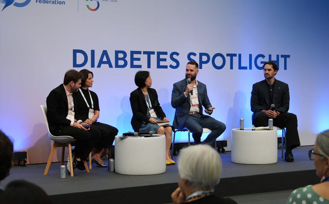Photo of panellist at launch of new KiDS website at IDF2025